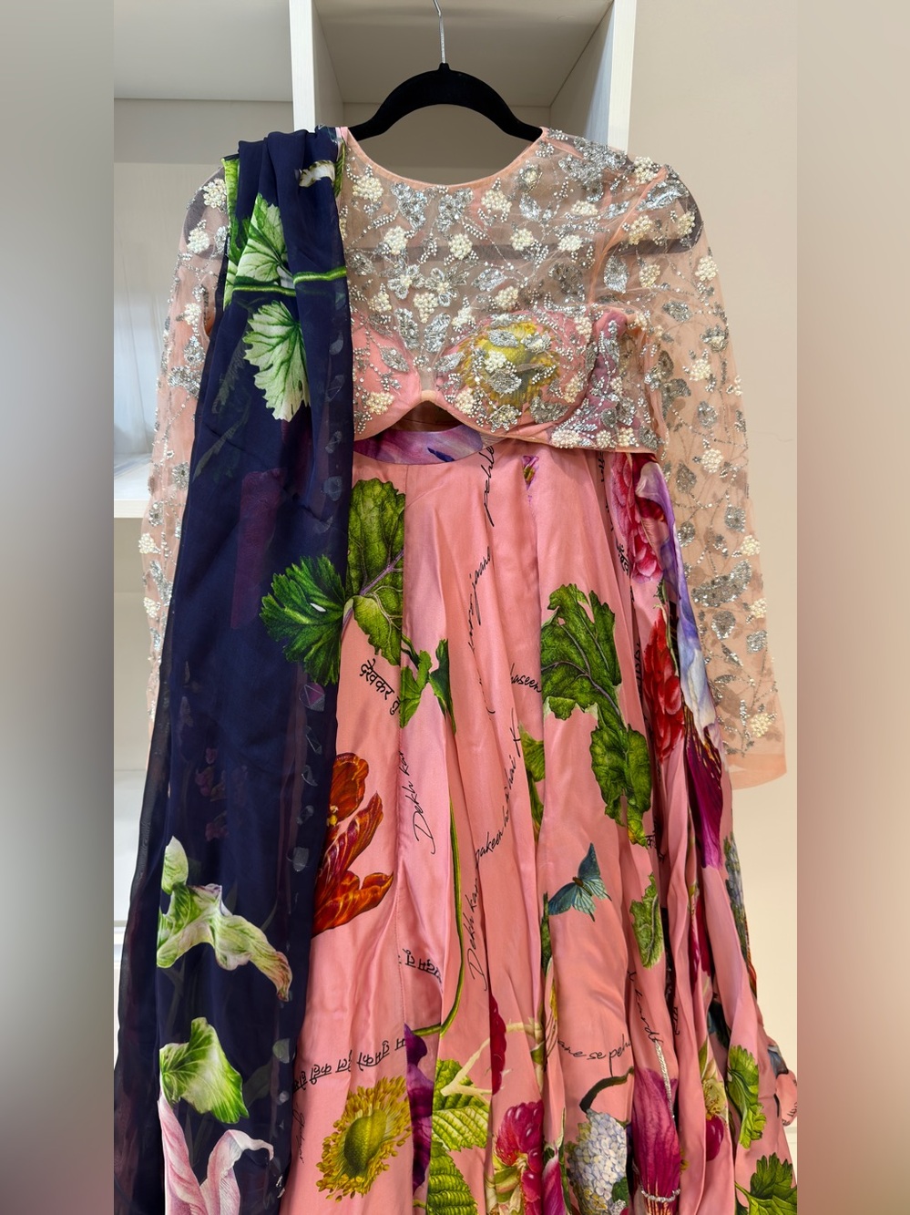 Mahima Mahajan Blush Pink Floral Lehenga - Picture 6 of 7